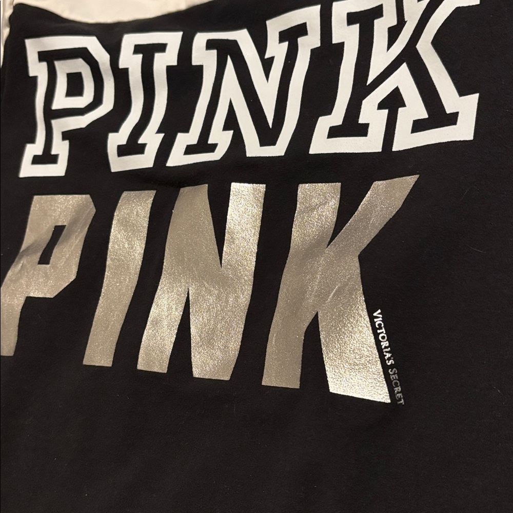 PINK Victoria's Secret Black and White Hoodie - Picture 5 of 6
